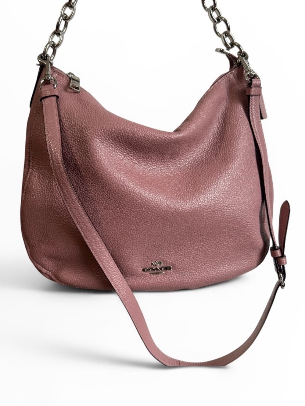 Coach Dusty Rose Leather Shoulder/Crossbody Bag